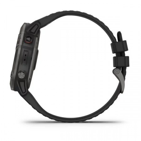 Мультиспортивные часы Garmin Fenix 6x sapphire с gps, серые DLC с черным ремешком Мультиспортивные часы Garmin Fenix 6x sapphire с gps, серые DLC с черным ремешком