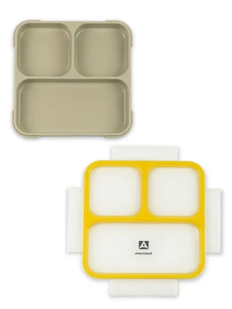 Ланчбокс тм "Арктика", 800 МЛ, арт. 033-800, черный/желтый