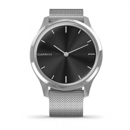 Часы Garmin Vivomove Luxe серебристый с серебристым ремешком