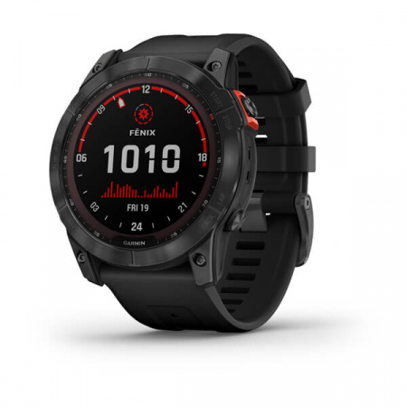 Мультиспорт.часы Garmin Fenix 7x Solar, серые с черным ремешк (010-02541-01)