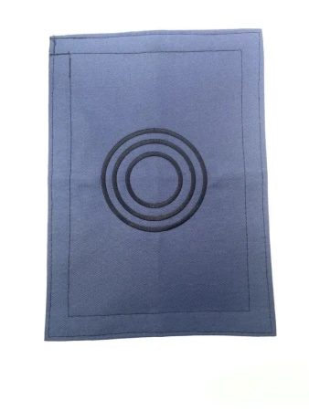 Окно "выход под трубу" Пингвин (с вставкой из негорючей ткани (синий))