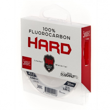 Леска моно. Lucky John FLUOROCARBON Hard (LJ4051-026, 30м, 0,26мм)