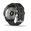 Мультиспорт.часы Garmin Fenix 7, серебристые с графитовым силиконовым ремешком (010-02540-01)