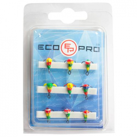 Тройник-капля ECOPRO без цепочки на крючке Saikyo (210-306 All Color-14 (9шт.))