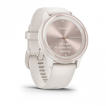 Часы с трекером активности Garmin VivoMove Sport, слон.кость, с силиконовым ремешком (010-02566-01) Часы с трекером активности Garmin VivoMove Sport, слон.кость, с силиконовым ремешком (010-02566-01)