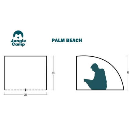 Тент пляжный Jungle Camp Palm Beach синий/серый Тент пляжный Jungle Camp Palm Beach синий/серый