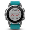 Спортивные часы Garmin Fenix 5s серебристые с бирюзовым ремешком