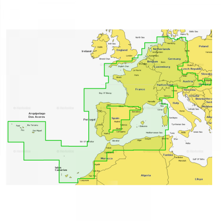 Карта Navionics CENTRAL & WEST EUROPE 46XG/CF