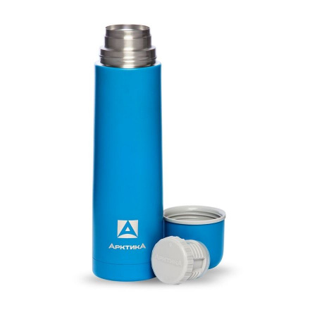 Термос Арктика с узким горлом классический 102-1000 синий, пластиковое напыление