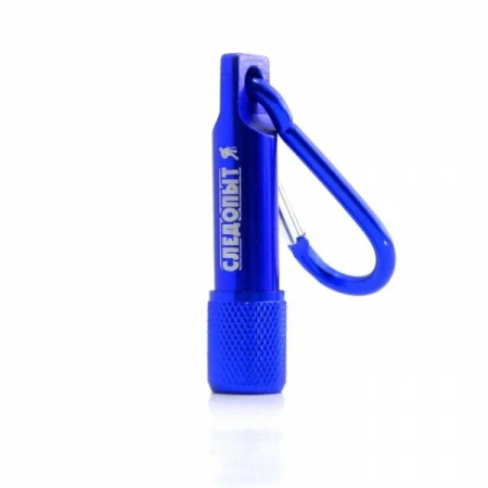 Карабин "СЛЕДОПЫТ", 5 см, с фонариком,алюминий/1000/