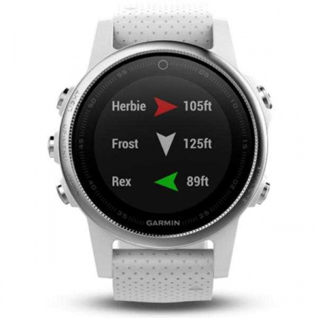 Спортивные часы Garmin Fenix 5s в белом корпусе с белым ремешком