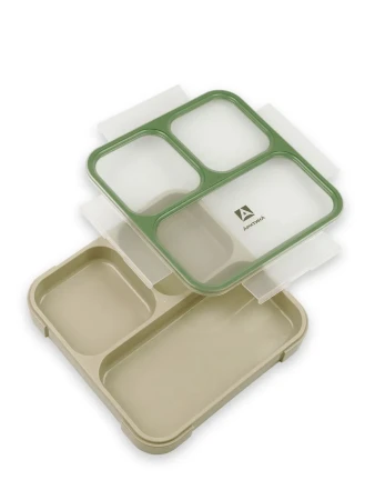 Ланчбокс тм "Арктика", 800 МЛ, арт. 033-800, зеленый/бежевый
