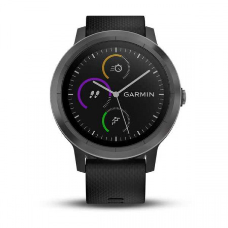 Спортивные часы Garmin Vivoactive 3 черные с черным ремешком