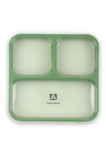 Ланчбокс тм "Арктика", 800 МЛ, арт. 033-800, зеленый/бежевый