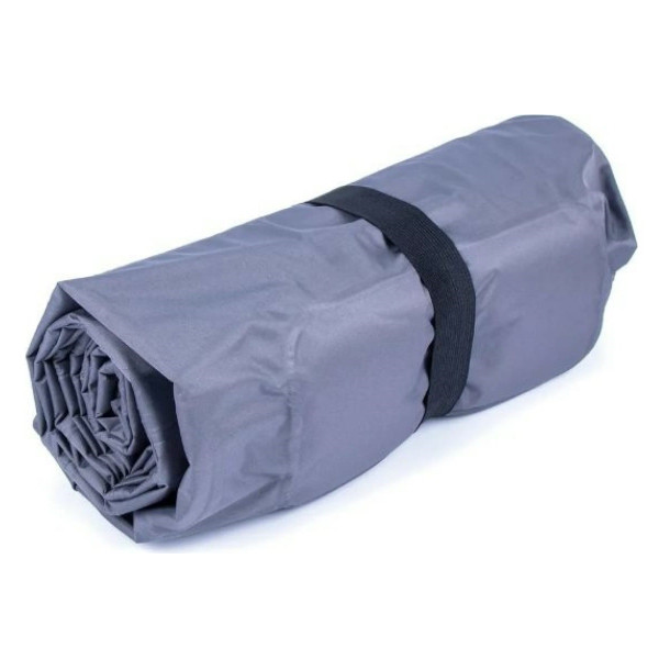 Матрас кемпинговый надувной "СЛЕДОПЫТ" с насосом, 190x60x12 cм, цв. голубой/серый