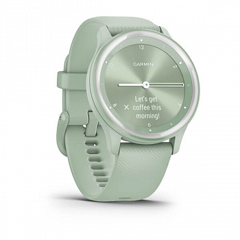 Часы с трекером активности Garmin VivoMove Sport, мята, с силиконовым ремешком (010-02566-03) Часы с трекером активности Garmin VivoMove Sport, мята, с силиконовым ремешком (010-02566-03)