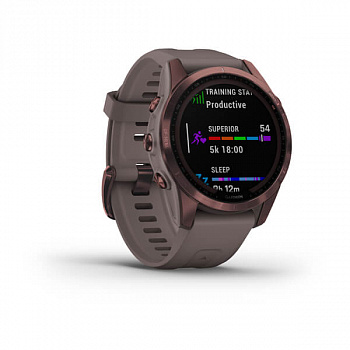 Мультиспортивные часы Garmin Fenix 7s Sapphire Solar,темная бронза с серым ремешком (010-02539-29) Мультиспортивные часы Garmin Fenix 7s Sapphire Solar,темная бронза с серым ремешком (010-02539-29)