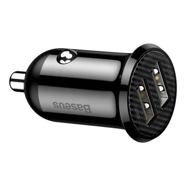 АЗУ Baseus Grain Pro Car Charger (Dual USB 4.8A ) black (CCALLP-01)