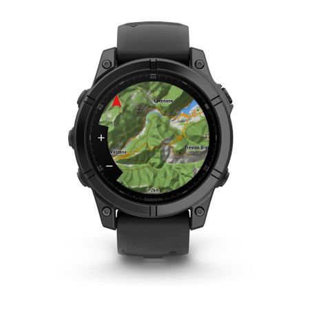 Часы Garmin Fenix ​​8 47 мм AMOLED сапфирово-титановый с оранжево/графитовым ремешком
