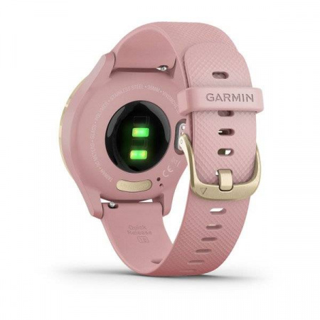 Часы Garmin Vivomove 3s, золотистый циф-блат с розовым ремешком