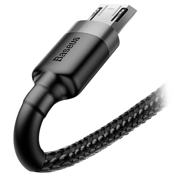 Кабель Baseus Cafule Cable USB For Micro 1.5A 2m gray + black (CAMKLF-CG1)