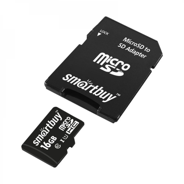 Карта памяти 16GB microSDHC UHS-1 Class10 SMARTBUY