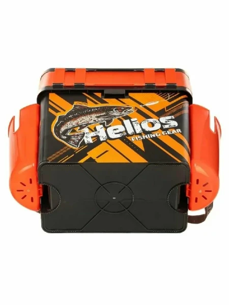 Ящик рыболовный зимний FishBox TROUT оранжевый, с карманами (HS-FB-IML-19-O) Helios