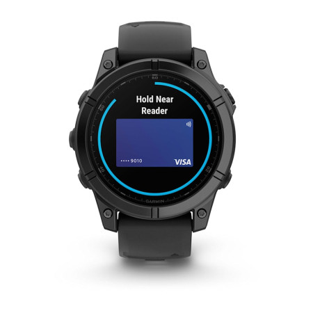 Часы Garmin Fenix ​​8 47 мм AMOLED сапфирово-титановый с оранжево/графитовым ремешком