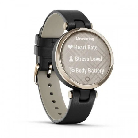 Фэшн смарт-часы Garmin Lily CreamGold Black Leather (010-02384-B1)