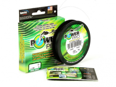 Леска плетеная Power Pro (135м, зеленая, 0,76мм, 95кг)