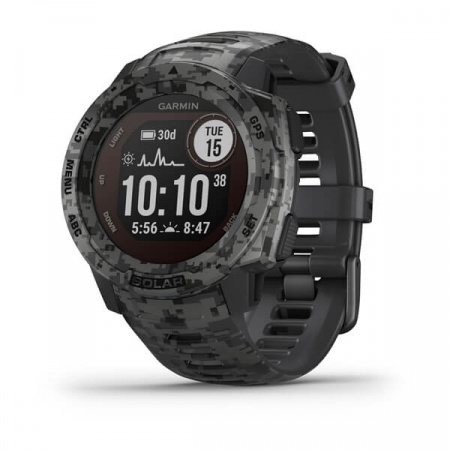 Защищенные GPS-часы Garmin Instinct Solar, цвет Graphite Camo  (010-02293-05)