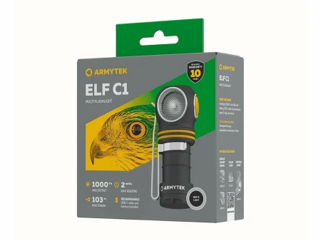Фонарь налобный Armytek Elf C1 USB-C Белый