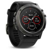 Спортивные часы Garmin Fenix 5x sapphire серые с черным ремешком