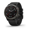 Мультиспортивные часы Garmin Fenix 6x sapphire с gps, серые DLC с черным ремешком Мультиспортивные часы Garmin Fenix 6x sapphire с gps, серые DLC с черным ремешком