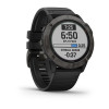 Мультиспортивные часы Garmin Fenix 6x pro solar с gps, титановый с черным ремешком