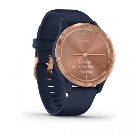 Часы Garmin Vivomove 3s, роз. золото с темно-синим ремешком Часы Garmin Vivomove 3s, роз. золото с темно-синим ремешком