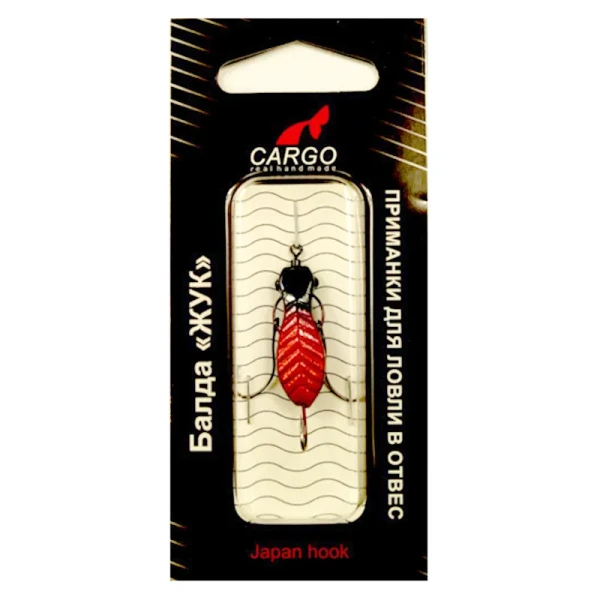 Приманка вертикальная LUCKY JOHN БАЛДА ЖУК (854005-01 вес5,0г/крючок "OWNER"/цв. Черный-Красный)