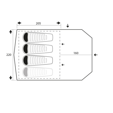 Палатка Trimm Trekking FOCUS, песочный 3+1 Палатка Trimm Trekking FOCUS, песочный 3+1
