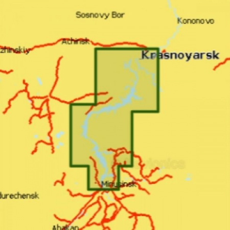 Карта Navionics Krasnoyarskoe reservoir 2GB