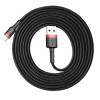 Кабель для Apple Baseus Cafule Cable USB lightning 1.5A 2m red + black