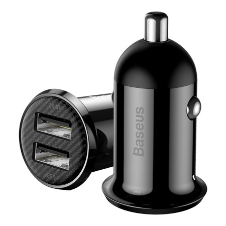 АЗУ Baseus Grain Pro Car Charger (Dual USB 4.8A ) black (CCALLP-01)