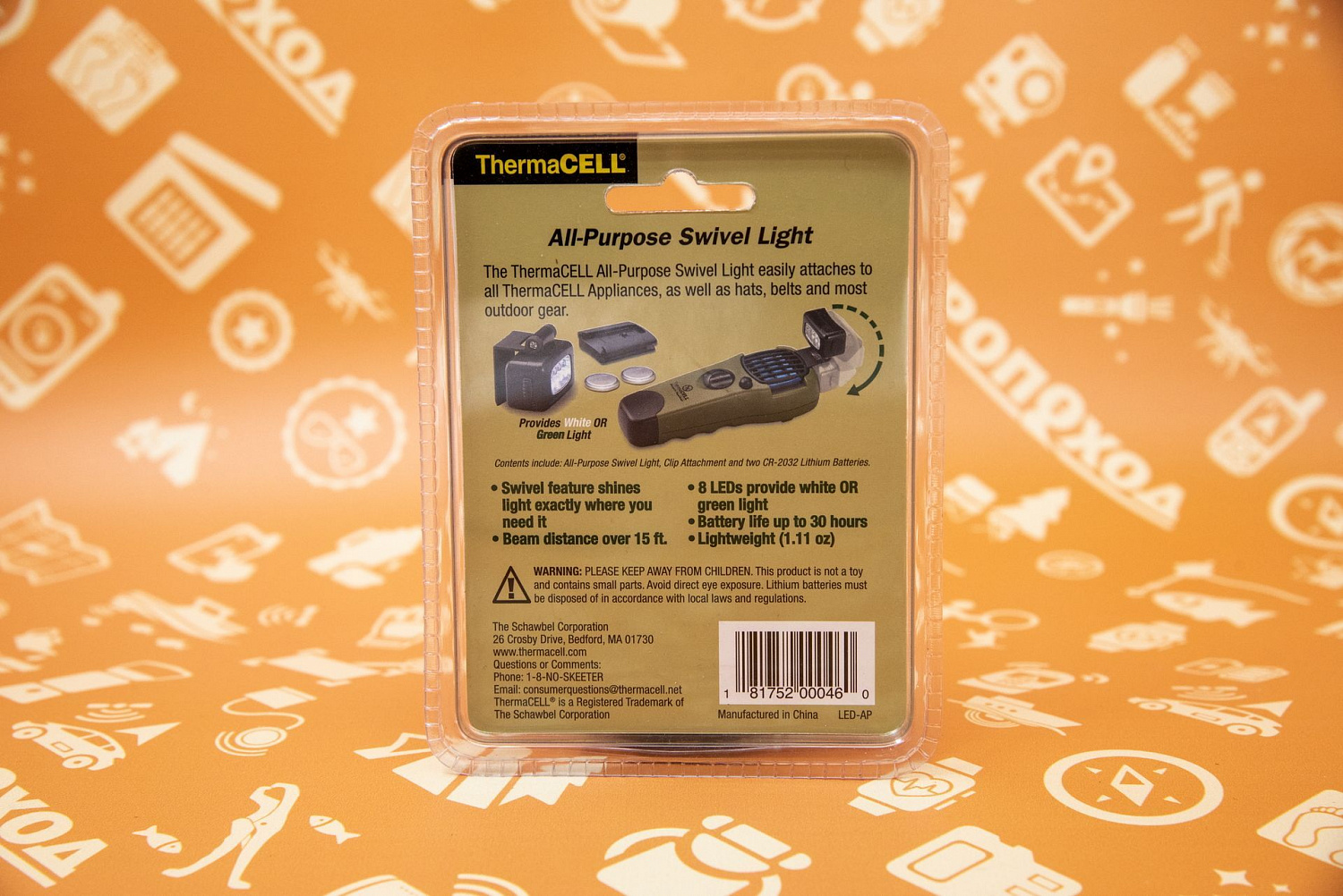 Фонарь ThermaCELL универсальный Swivel Light (с поворотным механизмом, на клипсе)