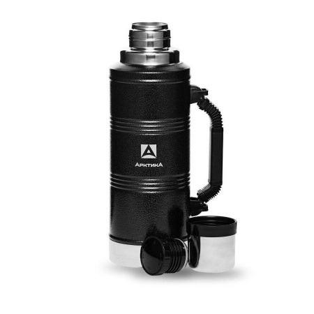 Термос Арктика с узким горлом американский дизайн 106-2200p чёрный с ручкой