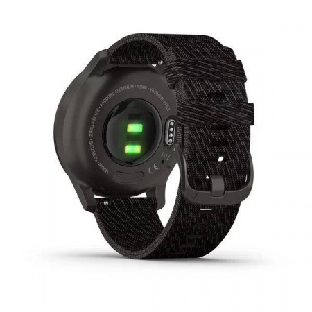 Часы Garmin Vivomove Style графит с плетеным черн. ремешком