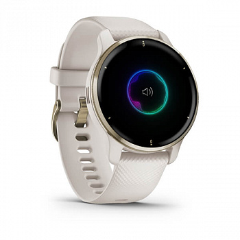 Смарт-часы Garmin Venu 2 PLUS, GPS, слон.кость с зол. безелем, с силиконовым ремешком (010-02496-12) Смарт-часы Garmin Venu 2 PLUS, GPS, слон.кость с зол. безелем, с силиконовым ремешком (010-02496-12)