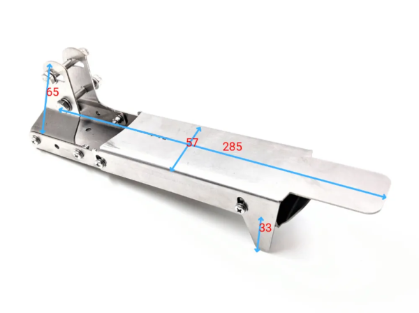 Крепление датчика эхолота Garmin GT56 под лодку с фиксацией носика в приклеенный карман