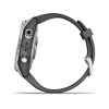 Мультиспорт.часы Garmin Fenix 7s,серебристые с графитовым силиконовым ремешком (010-02539-01)