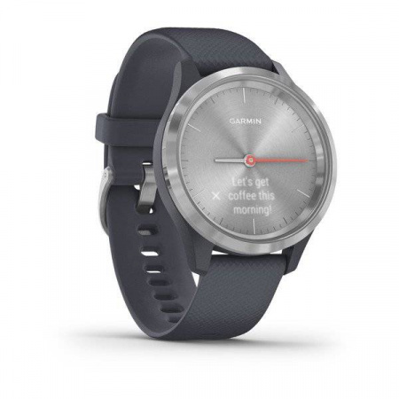 Часы Garmin Vivomove 3s, серебристый с гранитно-синим ремешком Часы Garmin Vivomove 3s, серебристый с гранитно-синим ремешком