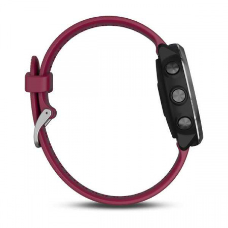 Спортивные часы Garmin Forerunner 645 Music с вишневым ремешком