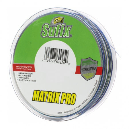 Леска плетеная Sufix Matrix Pro x6 (разноцвет. 100м 0.12мм 8,1кг SMP12M100X6RU)